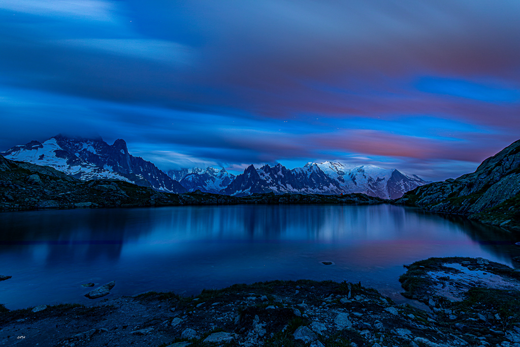 Heure bleue Lac de Cheserys. Chamonix 1
