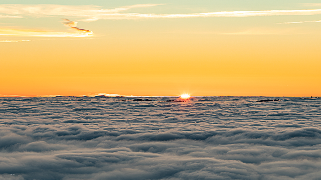 Coucher de soleil sur le lac Léman 