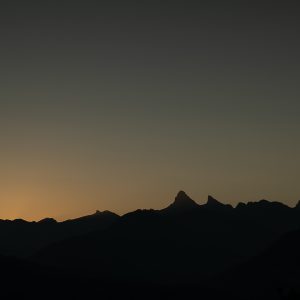 Lever de soleil. Massif du Chablais 1