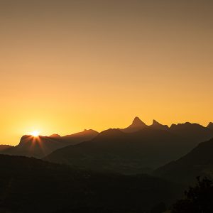 Lever de soleil. Massif du Chablais 2